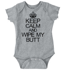 Wipe My Butt Romper Bodysuit-Direct To Garment Print-Brisco Baby