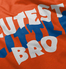 Cutest Little Bro Infant Toddler T Shirt-Direct To Garment Print-Brisco Baby