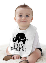 Elephant Peanut Infant Baby Bib-Direct To Garment Print-Brisco Baby