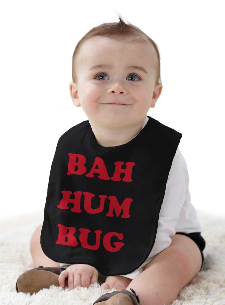 Bah Hum Bug Infant Baby Bib-Direct To Garment Print-Brisco Baby
