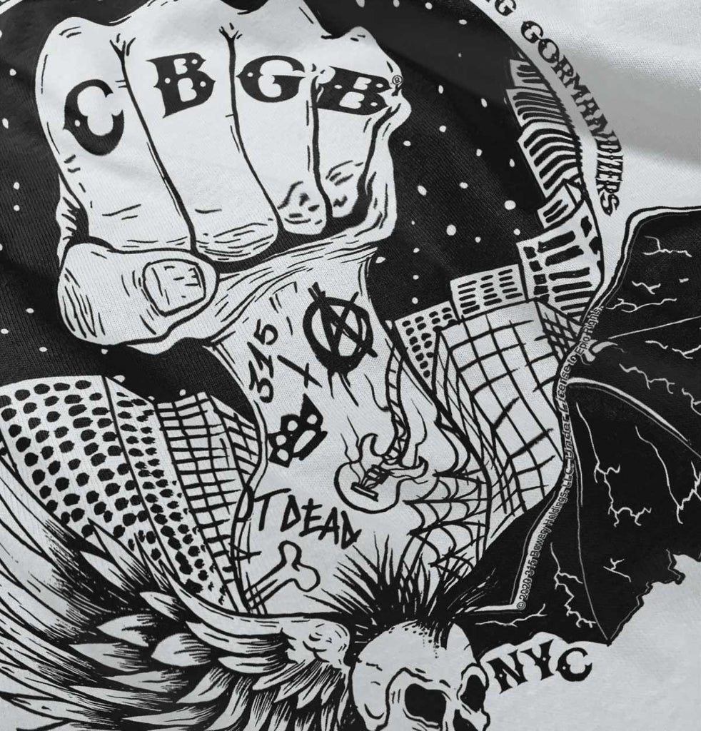 Bat CBGB Romper Bodysuit-Direct To Garment Print-Brisco Baby