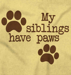 Siblings have paws Infant Toddler T Shirt-Direct To Garment Print-Brisco Baby