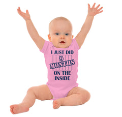9 Months On The Inside Romper Bodysuit-Direct To Garment Print-Brisco Baby
