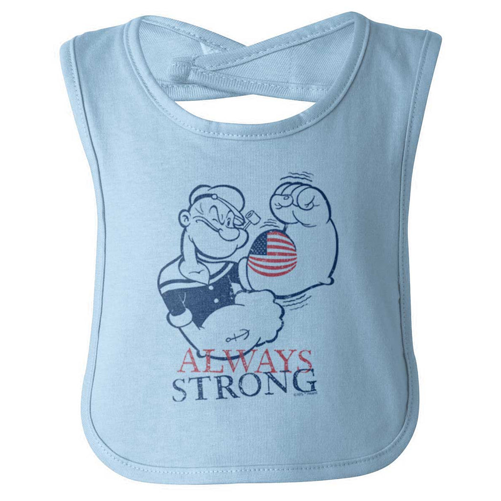Always Strong Infant Baby Bib-Direct To Garment Print-Brisco Baby