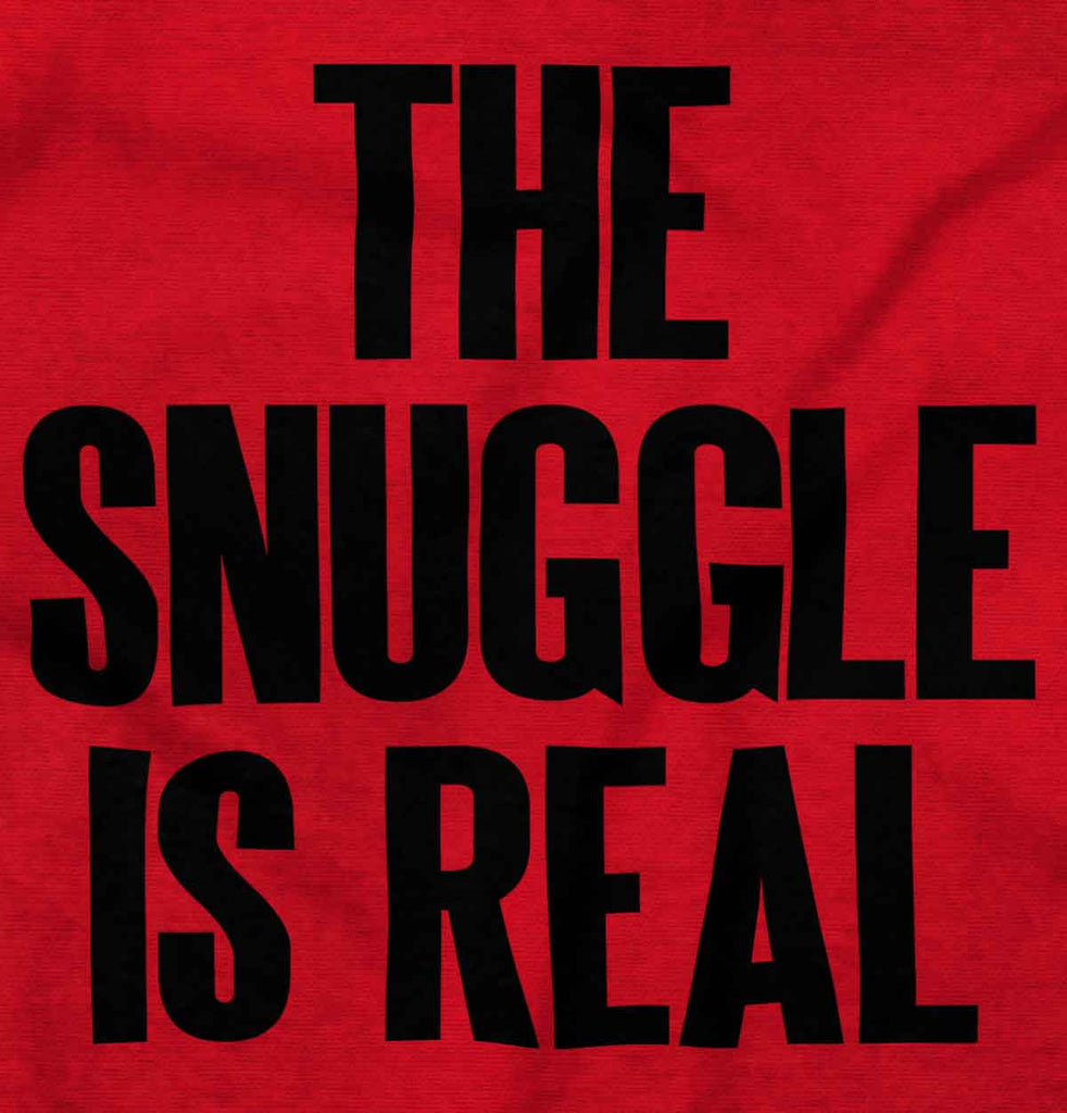 Snuggle Is Real Ringer Romper Bodysuit-Direct To Garment Print-Brisco Baby