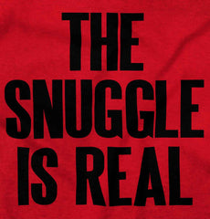Snuggle Is Real Ringer Romper Bodysuit-Direct To Garment Print-Brisco Baby