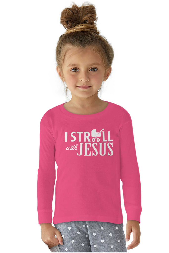 Stroll With Jesus Solid Baby Pajama Top-Direct To Garment Print-Brisco Baby