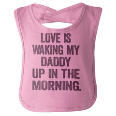 Waking Up Daddy Infant Baby Bib-Direct To Garment Print-Brisco Baby