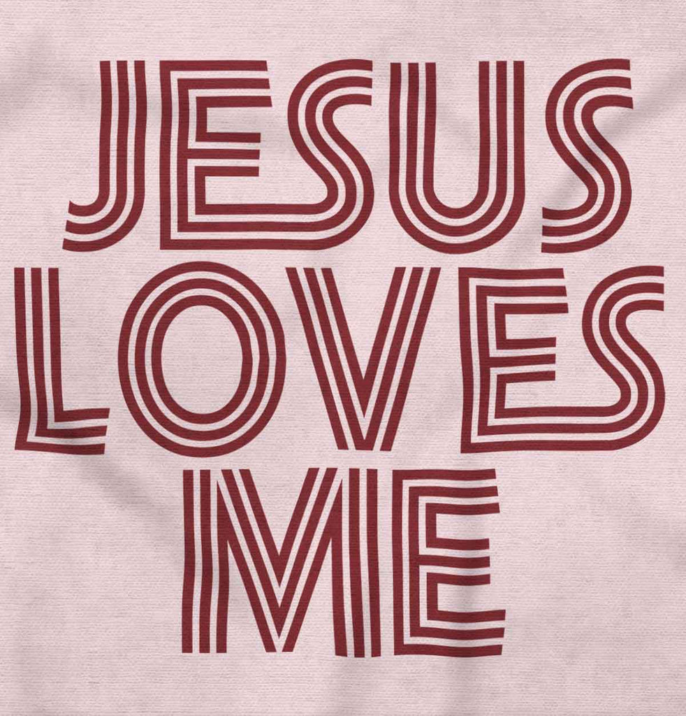 Christ Loves Me Toddler Ruffled Trim T-Shirt-Direct To Garment Print-Brisco Baby
