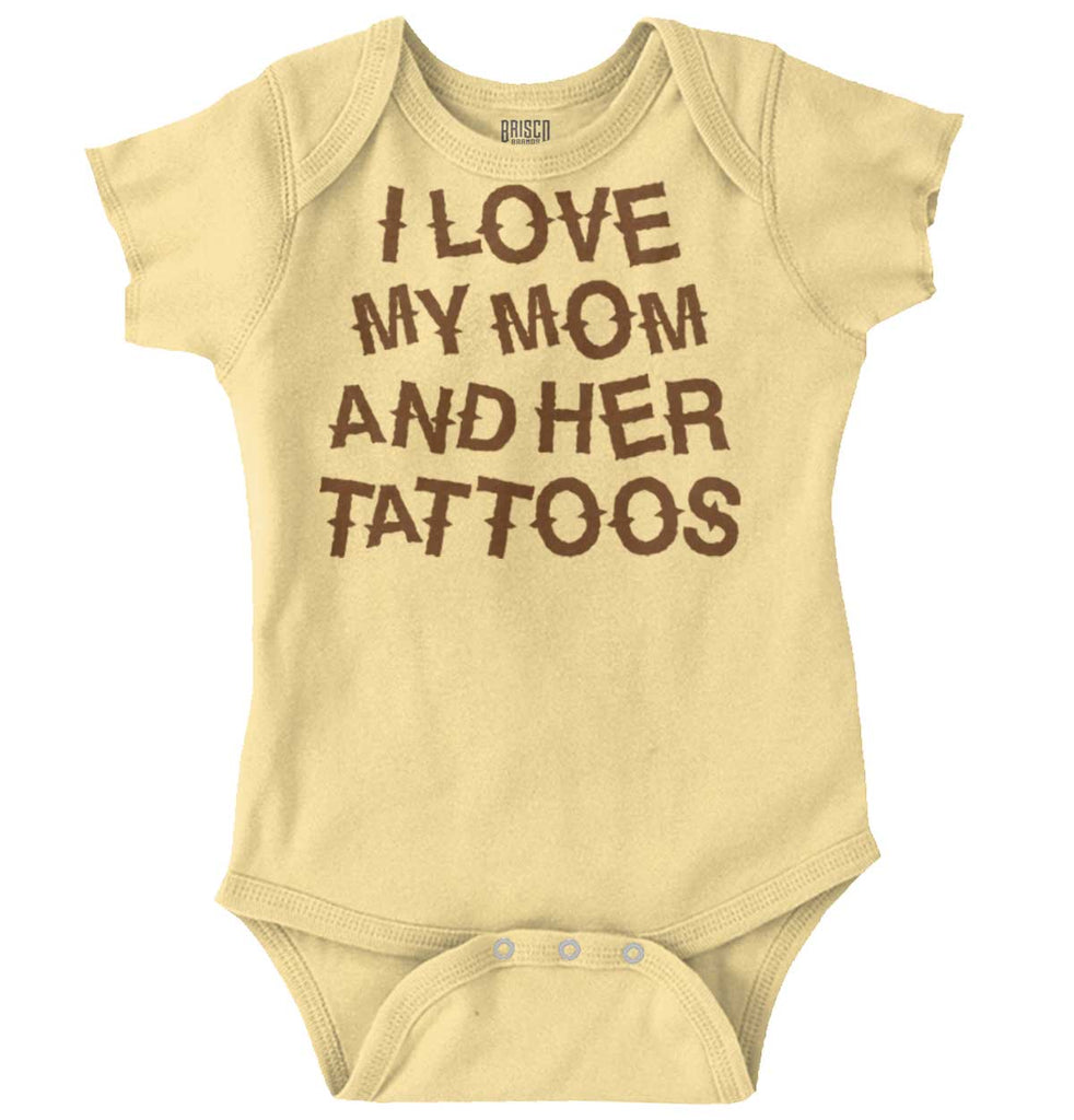 Mom's Tattoos Romper Bodysuit-Direct To Garment Print-Brisco Baby