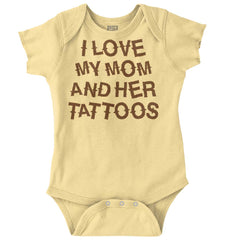 Mom's Tattoos Romper Bodysuit-Direct To Garment Print-Brisco Baby
