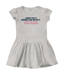 I Didn't Do It Solid Baby Infant Dress-Direct To Garment Print-Brisco Baby