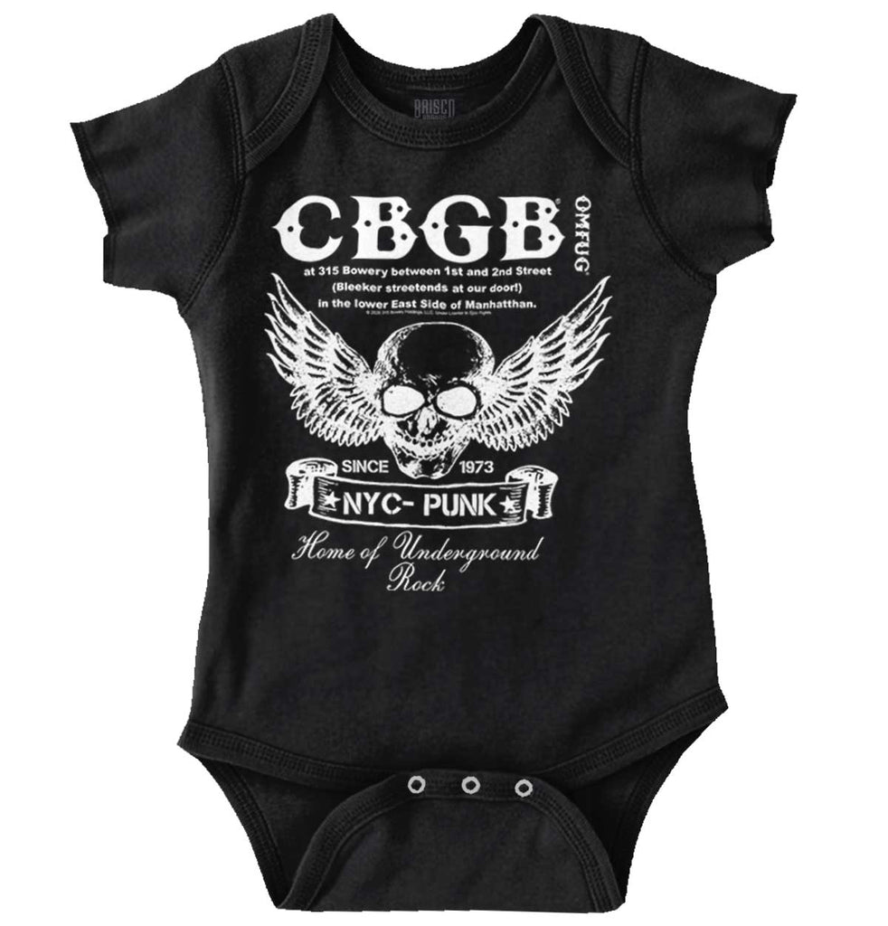CBGB Concert Romper Bodysuit-Direct To Garment Print-Brisco Baby