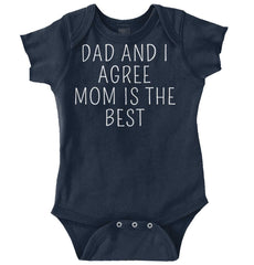 Mom Is Best Romper Bodysuit-Direct To Garment Print-Brisco Baby