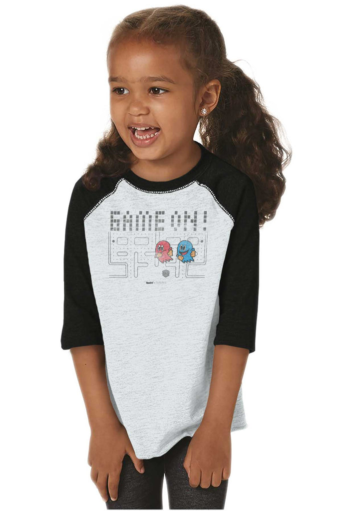 Pac-Man Ghosts Toddler Baseball-Direct To Garment Print-Brisco Baby