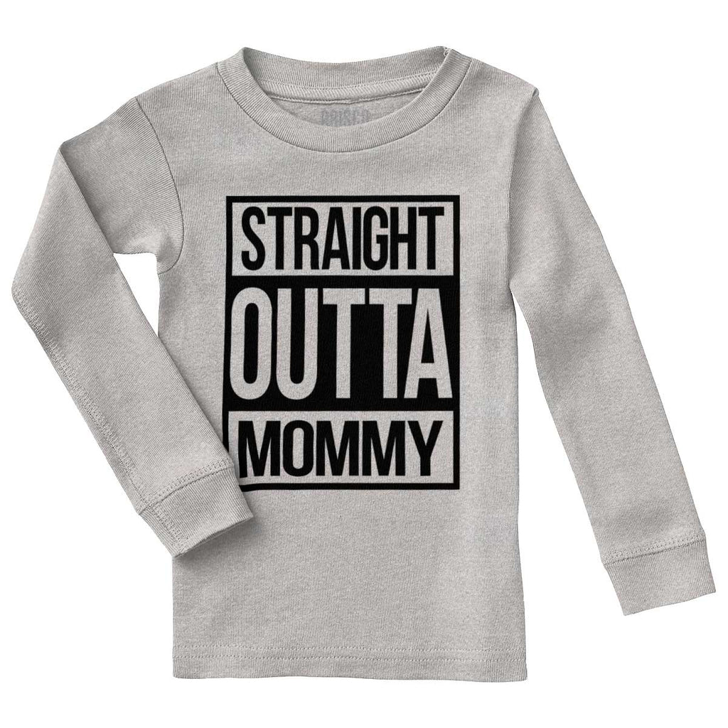 Straight Outta Mommy Solid Baby Pajama Top-Direct To Garment Print-Brisco Baby