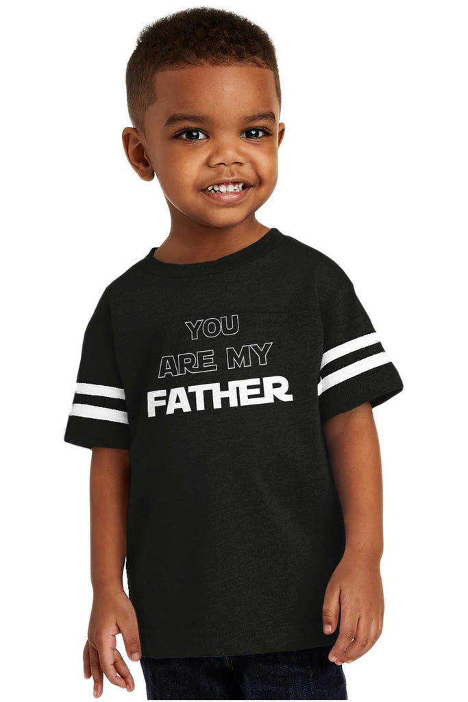 You Are My Father Toddler Football Jersey Tee-Direct To Garment Print-Brisco Baby