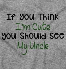 See My Uncle Football Romper Bodysuit-Direct To Garment Print-Brisco Baby