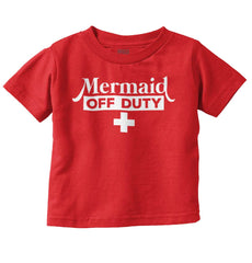 Mermaid Off Duty Infant Toddler T Shirt-Direct To Garment Print-Brisco Baby