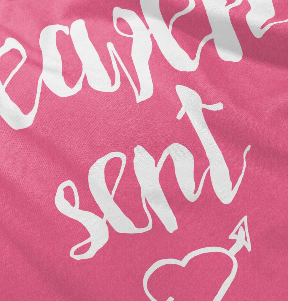 Heaven Sent Football Romper Bodysuit-Direct To Garment Print-Brisco Baby