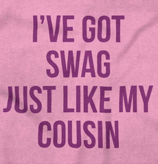 Swag Like Cousin Infant Baby Bib-Direct To Garment Print-Brisco Baby