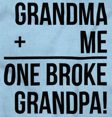 One Broke Grandpa Infant Toddler T Shirt-Direct To Garment Print-Brisco Baby