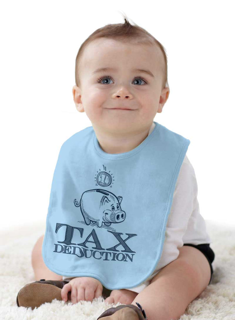 Cutest Tax Deduction Infant Baby Bib-Direct To Garment Print-Brisco Baby