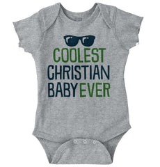 Coolest Christian Baby Romper Bodysuit-Direct To Garment Print-Brisco Baby