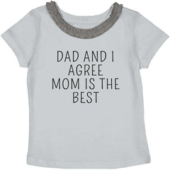 Mom Is Best Toddler Ruffled Trim T-Shirt-Direct To Garment Print-Brisco Baby