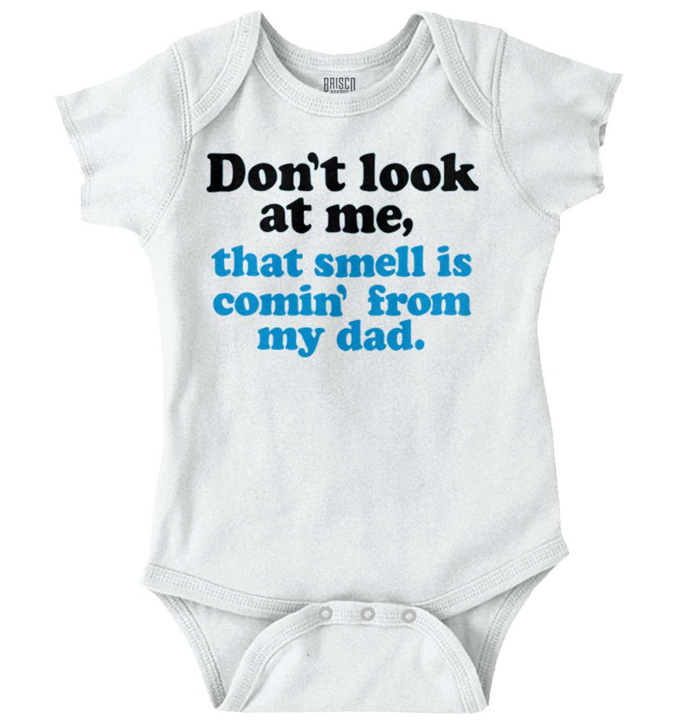 Smell From Dad Romper Bodysuit-Direct To Garment Print-Brisco Baby