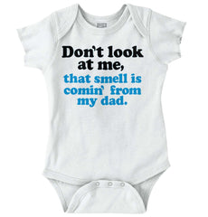 Smell From Dad Romper Bodysuit-Direct To Garment Print-Brisco Baby