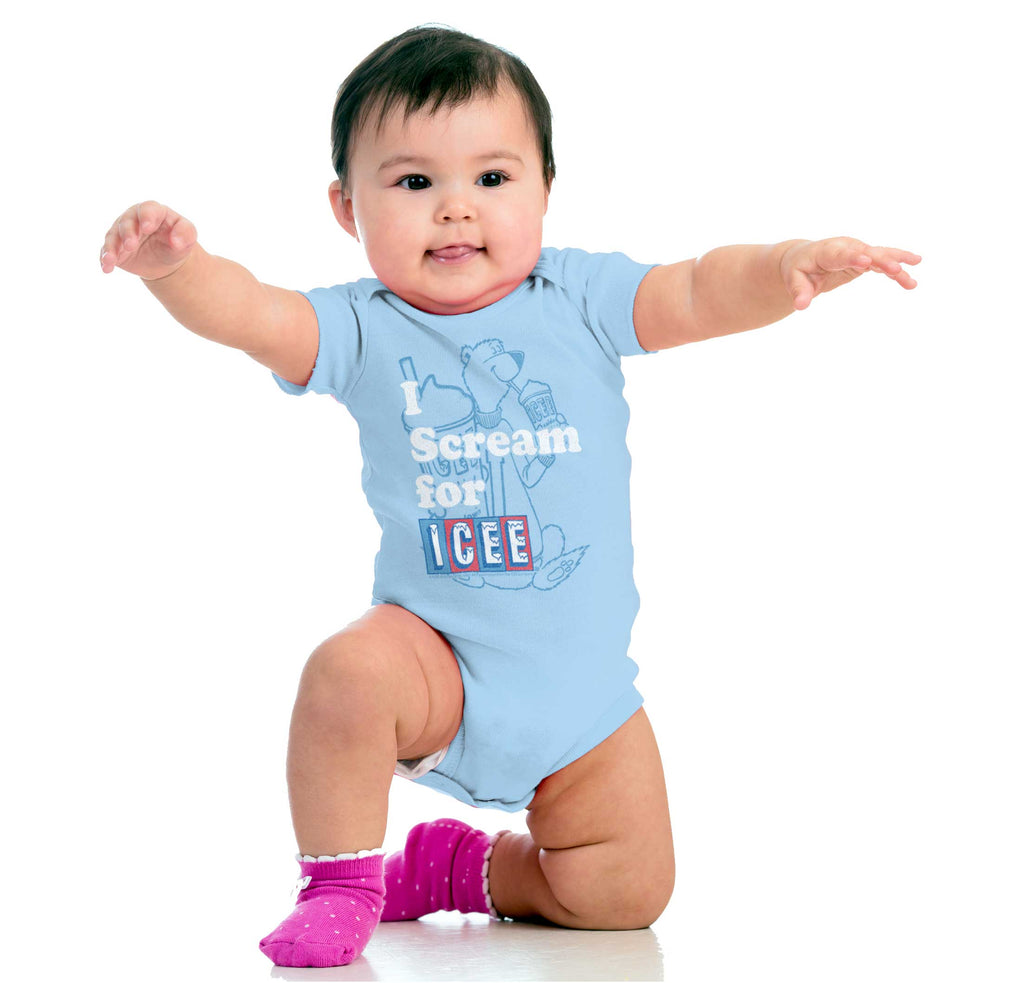 I Scream For Icee Romper Bodysuit-Direct To Garment Print-Brisco Baby