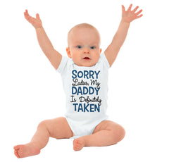 Daddy is Taken Romper Bodysuit-Direct To Garment Print-Brisco Baby