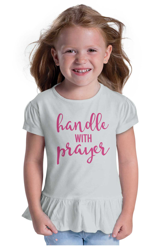 Prayer Care Toddler Ruffle Bottom Tee-Direct To Garment Print-Brisco Baby