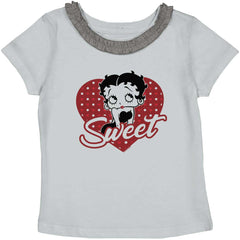 Sweet Toddler Ruffled Trim T-Shirt-Direct To Garment Print-Brisco Baby