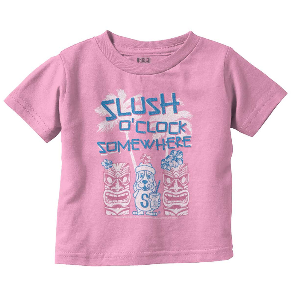 Slush O Clock Somewhere Infant Toddler T Shirt-Direct To Garment Print-Brisco Baby