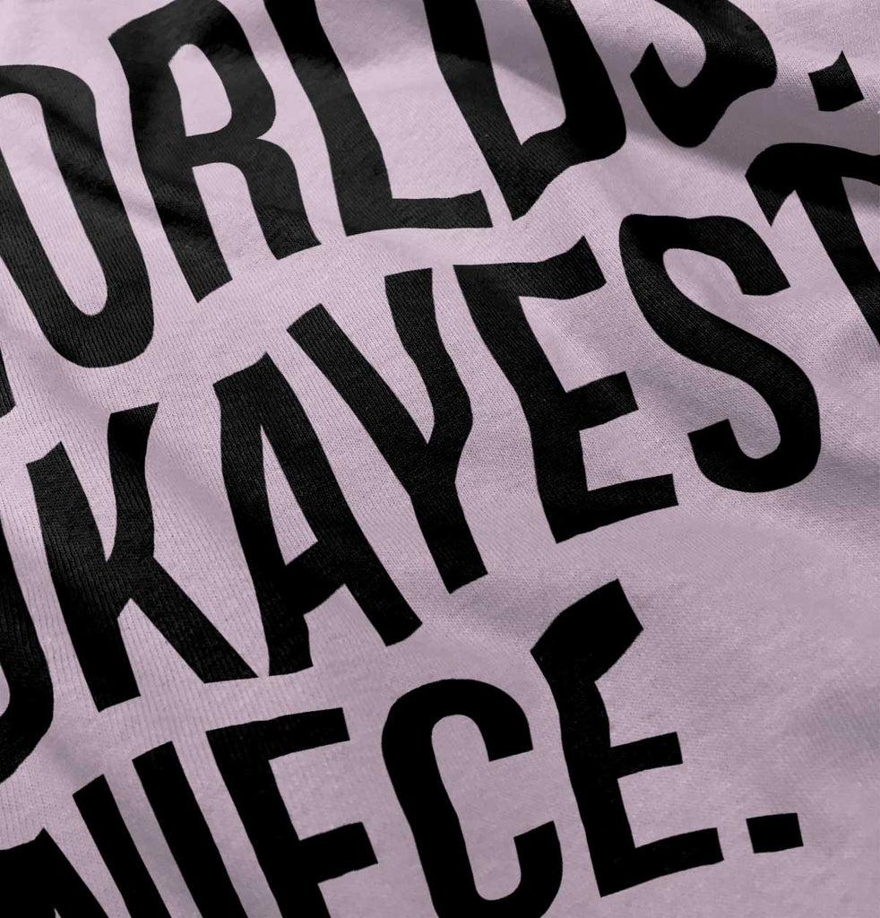 Worlds Okayest Niece Romper Bodysuit-Direct To Garment Print-Brisco Baby