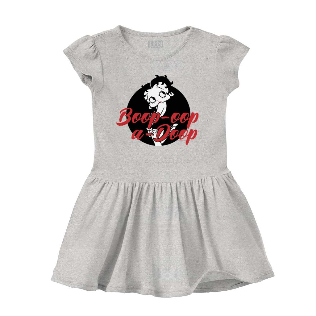 Boop-Oop-A-Doop Solid Baby Infant Dress-Direct To Garment Print-Brisco Baby