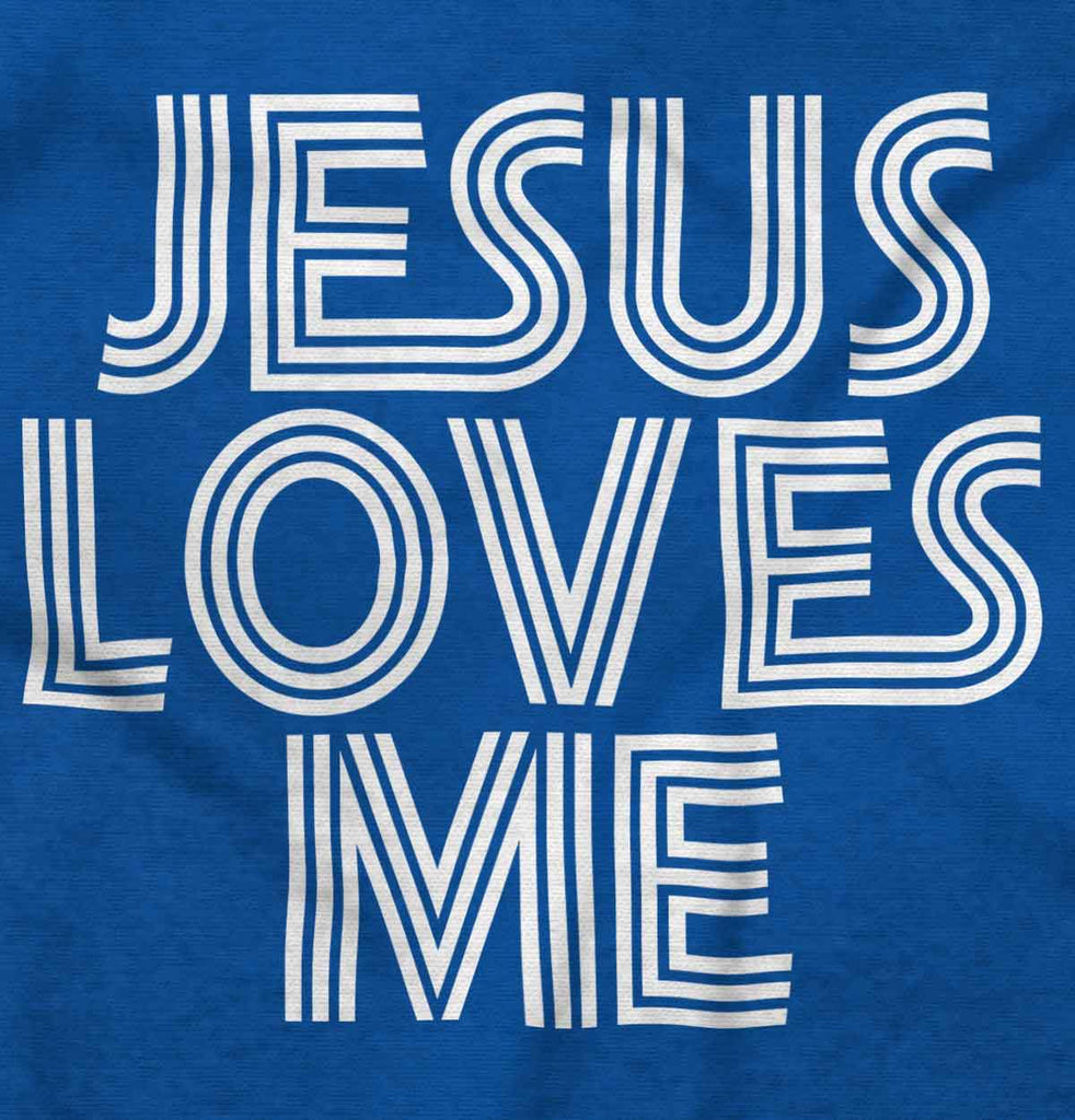 Christ Loves Me Ringer Romper Bodysuit-Direct To Garment Print-Brisco Baby