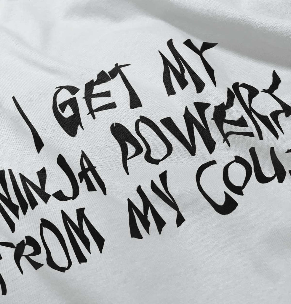 Ninja Powers From Cousin Romper Bodysuit-Direct To Garment Print-Brisco Baby