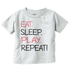 Eat Sleep Play Infant Toddler T Shirt-Direct To Garment Print-Brisco Baby