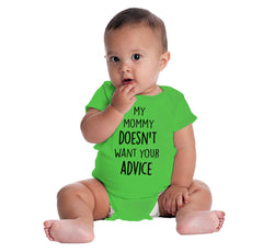 Mommy Doesn't Want Your Advice Romper Bodysuit-Direct To Garment Print-Brisco Baby