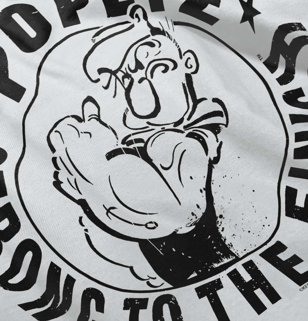 Popeye To The Finish Infant Toddler T Shirt-Direct To Garment Print-Brisco Baby