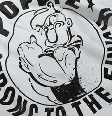 Popeye To The Finish Infant Toddler T Shirt-Direct To Garment Print-Brisco Baby