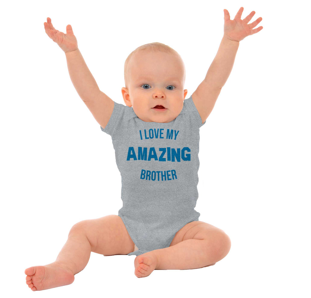 I Love My Amazing Brother Romper Bodysuit-Direct To Garment Print-Brisco Baby
