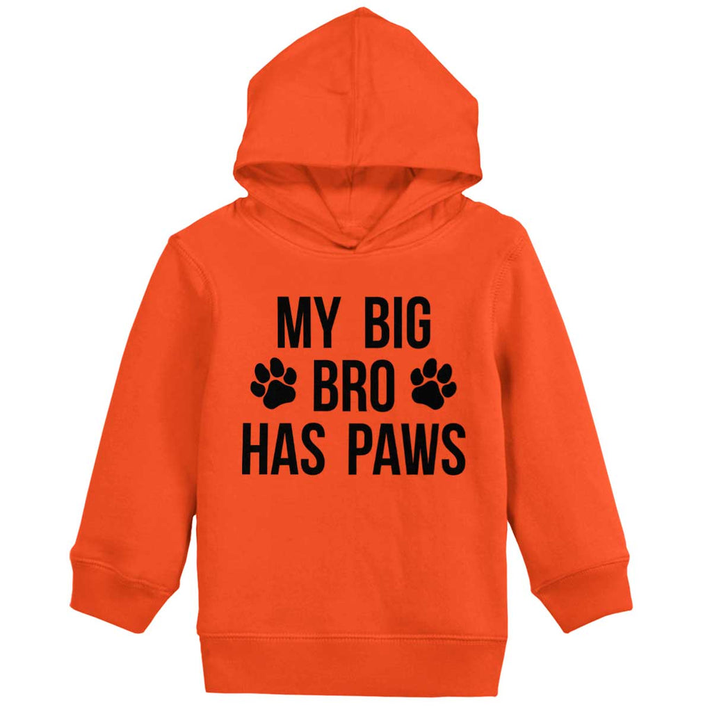 Big Bro Has Paws Toddler Pullover Hoodie-Direct To Garment Print-Brisco Baby