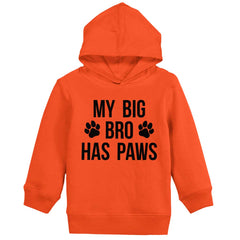 Big Bro Has Paws Toddler Pullover Hoodie-Direct To Garment Print-Brisco Baby