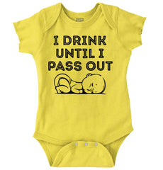 Until I Pass Out Romper Bodysuit-Direct To Garment Print-Brisco Baby