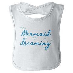 Mermaid Dreaming Infant Baby Bib-Direct To Garment Print-Brisco Baby