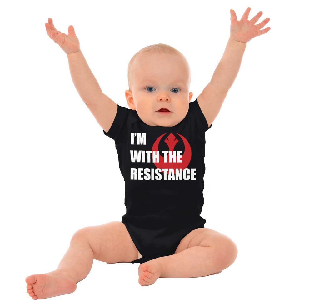 With The Resistance Romper Bodysuit-Direct To Garment Print-Brisco Baby